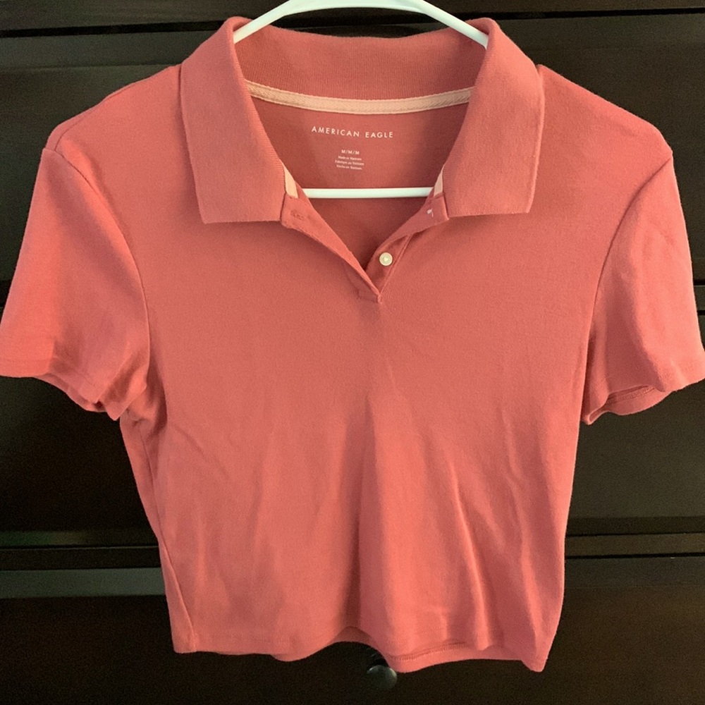 American Eagle Polo Crop Top
